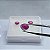 Turmalina Rosa cabochão Coração S/ Cava Trio - Imagem 2