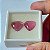 Turmalina Cabochão Coração Rosa Par 13mm - Imagem 5
