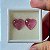 Turmalina Cabochão Coração Rosa Par 13mm - Imagem 1