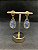 Brinco Banhado a ouro 18k de Sodalita - Imagem 3