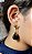Brinco Banhado a ouro 18k de Onix - Imagem 1