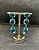 Brinco Banhado a ouro 18k Zircônia Azul - Imagem 2