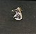 Pingente Banhado à ouro 18K de Pedra Cristal em formato de face de cavalo - Imagem 2