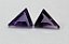 Ametista Facetada Triangular Par 11x13mm - Imagem 1