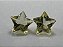 Quartzo Diverso Facetado Green Gold Estrela  Par 15mm - Imagem 2
