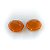 Opala De Fogo Laranja 8X10mm par - Imagem 2