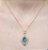 Colar E Brinco Banhado A Ouro 18k Semijoia Com Zircônia Azul safira - Imagem 3