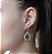 Colar E Brinco Banhado A Ouro 18k Semijoia Com Zircônia Azul safira - Imagem 2