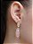 Colar E Brinco Banhado A Ouro 18k Semijoia De Quartzo Rosa Claro e Microzirconias Rosa Pink - Imagem 3