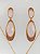 Colar E Brinco Banhado A Ouro 18k Semijoia De Quartzo Rosa Claro e Microzirconias Rosa Pink - Imagem 5