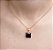 Colar E Brinco Banhado A Ouro 18k Semijoia Em Onix Preto - Imagem 2
