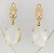 Colar E Brinco Banhado A Ouro 18k Semijoia Com Pedra Quartzo Branco Leitoso - Imagem 5