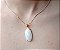 Colar E Brinco Banhado A Ouro 18k Semijoia Com Pedra Quartzo Branco Leitoso - Imagem 2