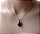 Colar E Brinco Banhado A Ouro 18k Semijoia Com Pedra Quartzo Preto Onix - Imagem 2