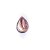 Turmalina Rosa Facetada Gota 9x12 mm - Imagem 2