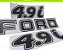 KIT ADESIVOS F1000 EMBLEMA FORD e 4.9i / ADESIVOS LATERAIS E TAMPA DA CAÇAMBA - Imagem 1