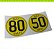 ADESIVOS RODA ESTEPE MAX 80KM E 50MPH / MODELO PADRÃO BMW /SELO INDICATIVO DE VELOCIDADE MÁXIMA - Imagem 3