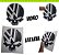 ADESIVO CAVEIRA VOLKSWAGEN / DECORATIVO PARA LINHA VW / COLAGEM VIDRO OU LATARIA - Imagem 1