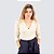 Body  Tricot Decote V Transpassada Off White - Imagem 1