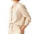 Camisa Feminina  Gola Padre Linho Cru Manga Longa - Imagem 2