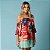 Maravilhoso Tecido Estampado Blusa Feminina - Imagem 6