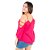 Blusa Feminina Lisa Detalhes Viés Nas Mangas - Imagem 2