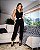 CONJUNTO COLETE RECORTE E CALÇA RECORTES CINTURA NO TECIDO LINHO TEBAS - Imagem 2