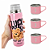 Garrafa Térmica Inox 500 ml com 3 Xícaras Estampa Urso GDR1015 - Imagem 2