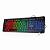 Teclado Gamer Multimídia LED RGB Semi Mecânico Plug & Play Computador Notebook ABNT2 Exbom BK-155C - Imagem 1