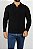Tricot Polo Gola V Preto - Imagem 1