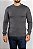 Tricot Gola Redonda Cinza Chumbo - Imagem 1