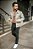Jaqueta Nylon e Couro Bege - Imagem 4