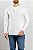 Camiseta Manga Longa Henley Branca - Imagem 1