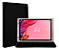 Kit Capa Carteira Universal Para Tablet 9 Polegadas Preta + Película Pet Hd Transparente - Imagem 1