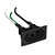 Módulo De Tomada P/ Embutir 2p+T 10a 250v Painel C/ Cabo 15cm Mdtc1020 Preto - Imagem 1