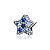 Berloque Separador Estrela Azul Em Prata Eternal Joias - Imagem 1