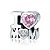 Berloque I Love Mom Em Prata Legítima 925 Eternal Joias - Imagem 1