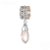 Berloque Pendente Cristal Rosé Em Prata Legítima 925 - Imagem 1