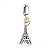 Berloque Pendente Torre Eiffel Paris Prata Legítima 925 - Imagem 1