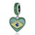 Berloque Bandeira Brasil Em Prata Legitima 925 Eternal Joias - Imagem 1