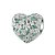 Berloque Pave Coracao Floral Em Prata 925 Eternal Joias - Imagem 1