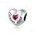 Berloque Coracao Forever Love em prata 925 legitima - Imagem 1
