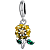 Mini Berloque Girassol Pendente Original Prata 925 Legitima - Imagem 1