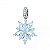 Berloque floco de Neve Frozen Prata 925 Eternal Joias - Imagem 1