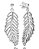 Brinco Plumas Cravejada Em Prata 925 Eternal Joias - Imagem 1
