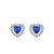 Brinco coração opala azul Prata Legítima 925 Eternal Joias - Imagem 1