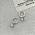 Brinco argolinha coracao rosa claro prata 925 legtima - Imagem 5