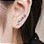 Brinco ear cuff rosa Em Prata 925 legítima - Imagem 5
