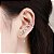 Brinco ear cuff ramo Em Prata 925 legítima - Imagem 3