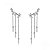 Brinco Ear Cuff Estrela Cascata em prata 925 legitima - Imagem 1